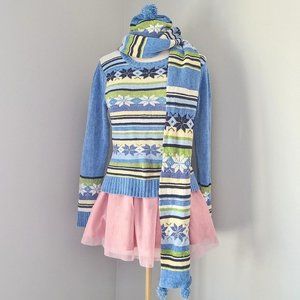 Vintage 1990's 3 Piece Matching Winter Sweater Set